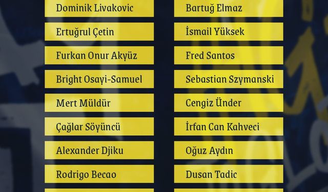 Fenerbahçe’de Fred ve Ferdi Kadıoğlu kamp kadrosunda