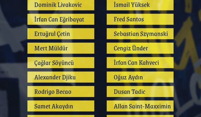 Fenerbahçe’nin Çaykur Rizespor maçı kamp kadrosu belli oldu