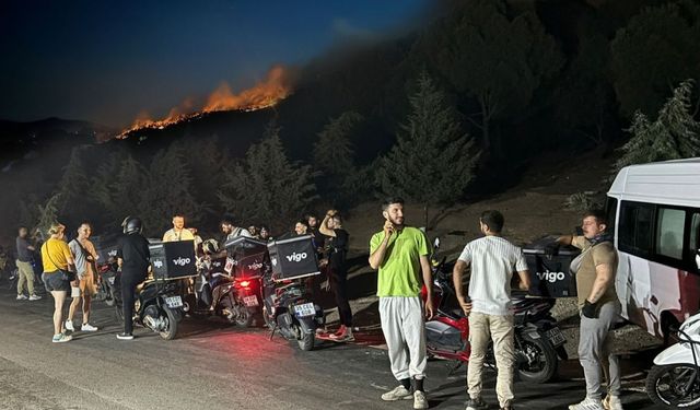 İzmir’deki yangında kuryeler seferber oldu