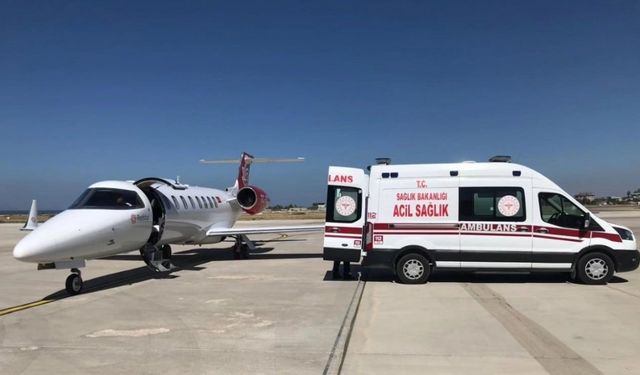 Kalp hastası 3 günlük bebek uçak ambulansla İstanbul’a sevk edildi