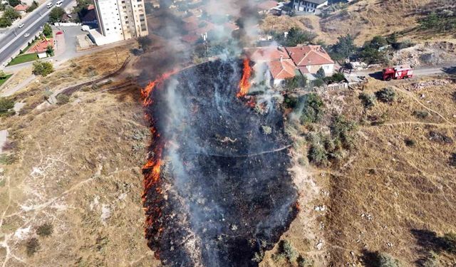 Kayseri’de korku dolu anlar: Evin etrafını alevler sardı