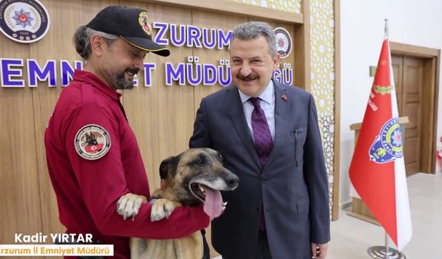 Narkotik köpeği Eris’e duygu yüklü veda paylaşımı