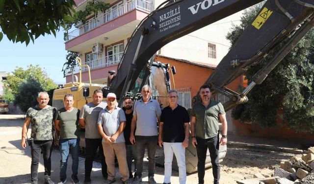 Nazilli Belediyesi’nden İstiklal Mahallesi’nde yol çalışması