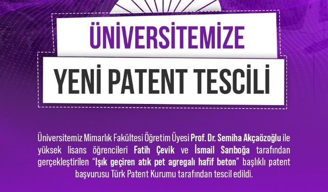 Niğde Ömer Halisdemir Üniversitesi’nin başvuruları tescillenmeye devam ediyor