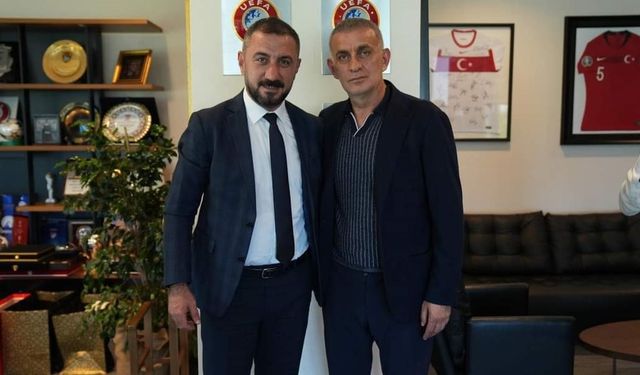 Osman Altınkaya TFF Başkanı Hacıosmanoğlu’nu ziyaret etti