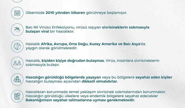 Sağlık Bakanlığından "Batı Nil Virüsü" açıklaması