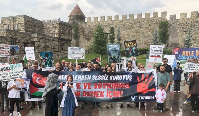 Sağlık çalışanlarının Filistin’de destek, İsrail’e protesto yürüyüşleri devam ediyor