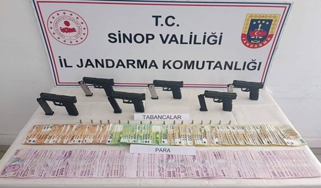 Sinop’ta silah kaçakçılarına operasyon