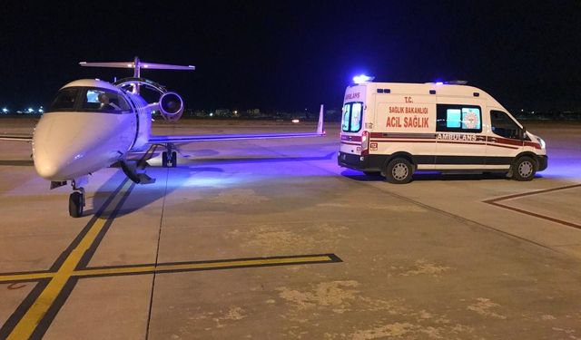 Van’da ambulans uçak minik bebek için havalandı