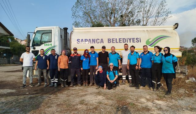 Sapanca’dan Yangınla Mücadeleye Dört Su Tankeri Desteği