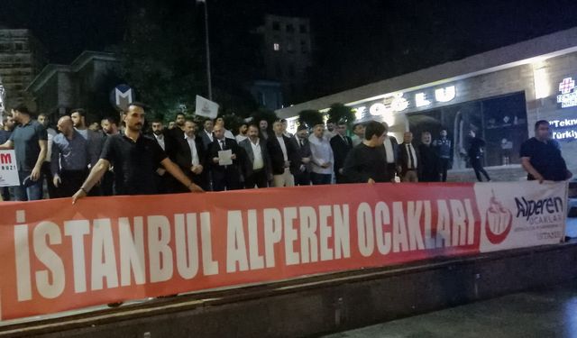 Alperen Ocakları İstanbul İl Başkanlığı, polis memuru Şeyda Yılmaz'ın şehit edilmesini protesto etti