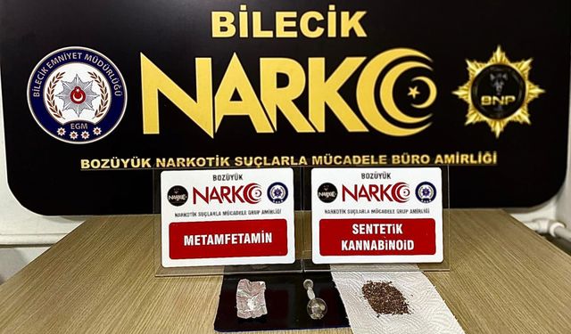 Bozüyük'te 2 uyuşturucu şüphelisi yakalandı