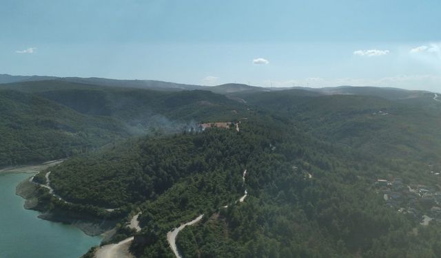 Bursa'da baraj çevresindeki ormanlık alanda çıkan yangın söndürüldü