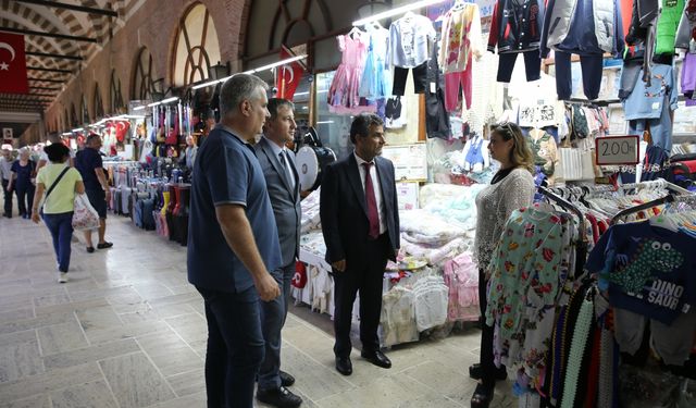 Edirne Ticaret Müdürü Mahmut Altun, Alipaşa Çarşısı esnafını ziyaret etti