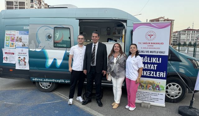 Edirne'de çocuklara diş taraması yapıldı