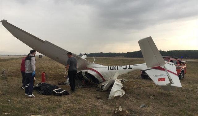 GÜNCELLEME - Bursa'da eğitim uçağının düşmesi sonucu iki pilot öldü