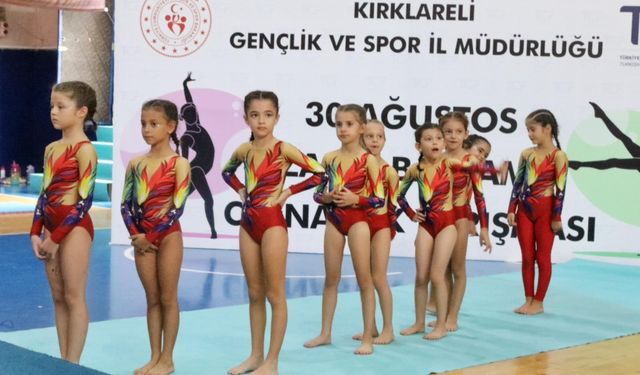 Kırklareli'nde jimnastik yarışması yapıldı