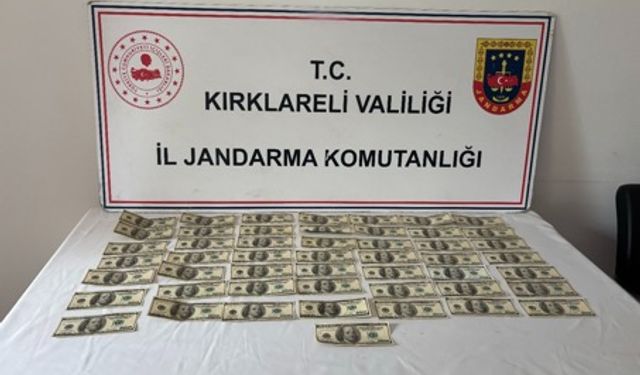 Kırklareli'nde sahte 5 bin dolar ele geçirildi