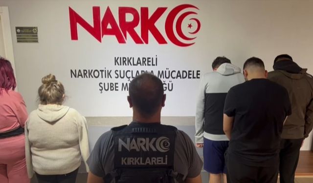 Kırklareli'nde uyuşturucu operasyonunda 5 kişi yakalandı