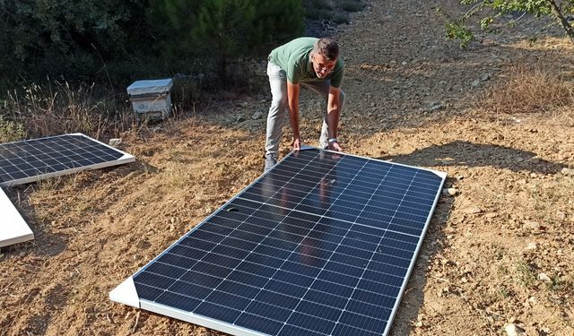 Meyve bahçesine kurduğu güneş panelleriyle enerji giderini sıfıra düşürdü