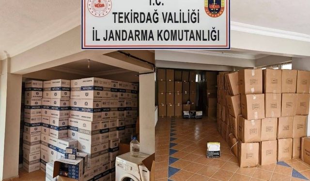 Tekirdağ'da 1 milyon 600 bin makaron ele geçirildi