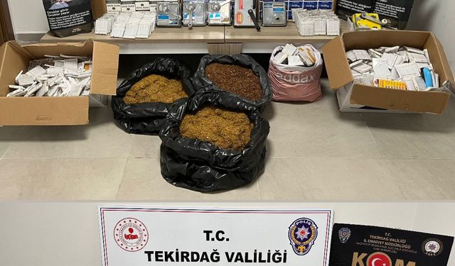 Tekirdağ'da çok sayıda kaçak ürün ele geçirildi