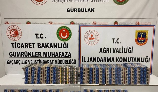 Ağrı’da çok sayıda gümrük kaçağı sigara ele geçirildi