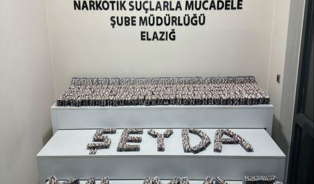 Elazığ’da 24 bin sentetik ecza maddesi ele geçirildi