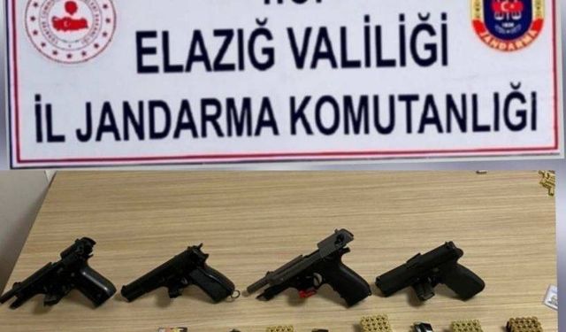 Elazığ’da  4 adet ruhsatız tabanca ele geçirildi