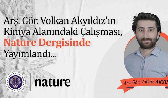 Kimya alanındaki çalışması, Nature dergisinde yayımlandı