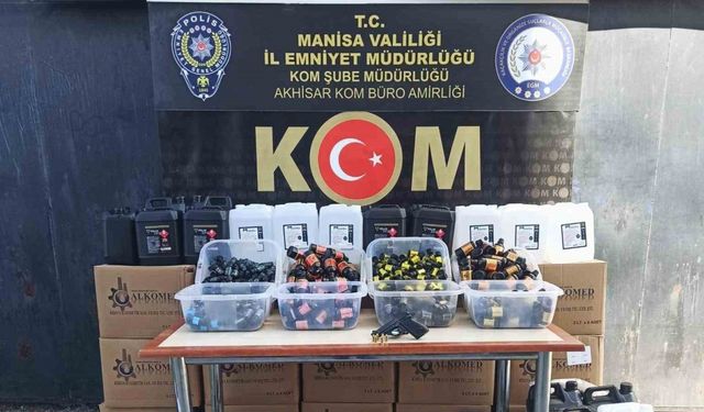 Manisa’da 635 litre etil alkol ele geçirildi