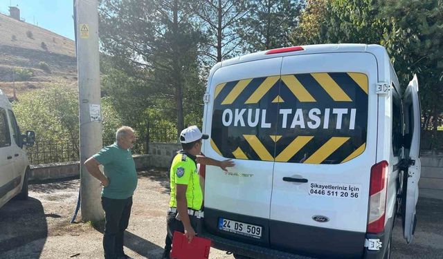 Okul servis araçları denetlendi