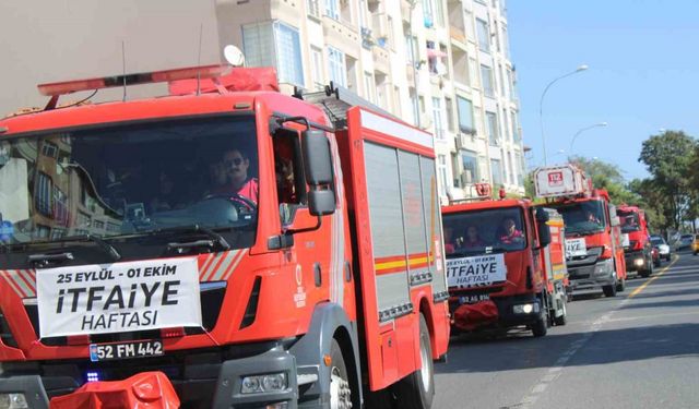 Ordu’da İtfaiye Haftası korteji