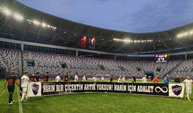 Ordu’da maç öncesi ’Narin’ pankartı