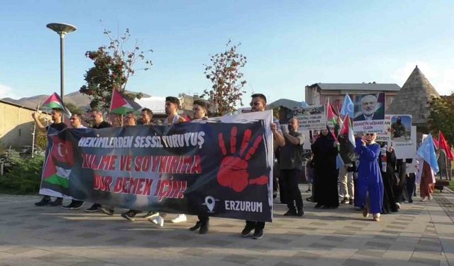 Sağlık çalışanları Gazze’ye yönelik saldırıları protesto etti