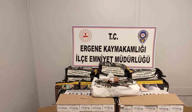 Tekirdağ’da bandrolsüz tütün ve makaron ele geçirildi