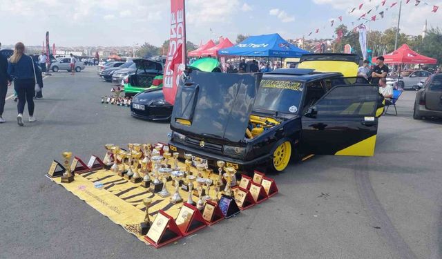 Tekirdağ’da drift şovu ve modifiye araçlar festivali nefes kesti