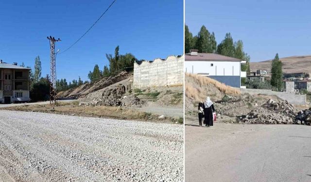 Van’da iki mahalleyi birbirine bağlayan yol yeniden trafiğe açıldı