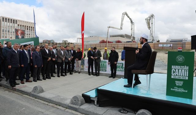 Arnavutköy'de inşa edilecek Namazgah Camisi'nin temeli dualarla atıldı