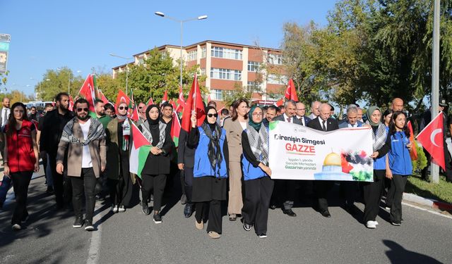 Edirne'de "Filistin'e Destek Soykırıma İsyan" yürüyüşü düzenlendi