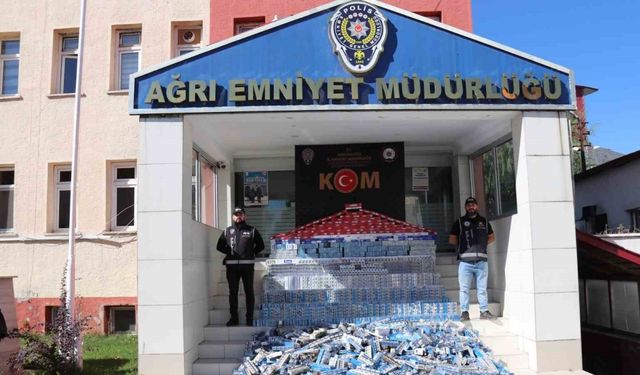 Ağrı’da polis 181 bin 100 karton kaçak sigara yakaladı