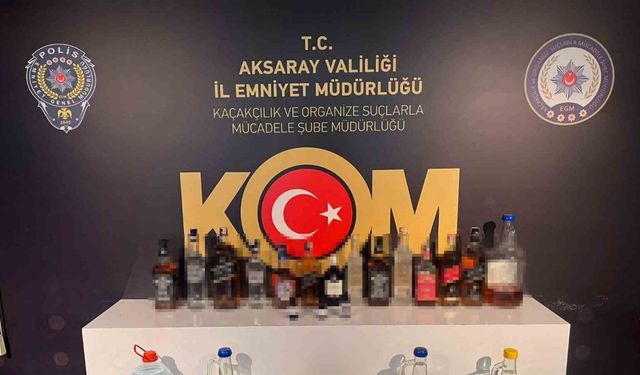 Aksaray’da kaçak içki operasyonu: 1 gözaltı