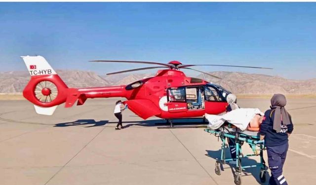 Ambulans helikopter 26 yaşındaki hasta için havalandı