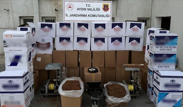 Aydın’da jandarma ekipleri 615 bin makaron ele geçirildi