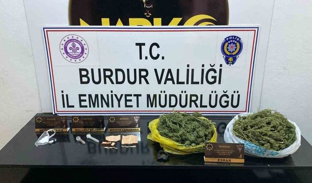 Burdur’da uyuşturucudan 2 tutuklama