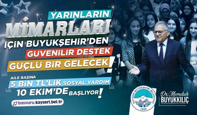 Büyükşehir’in 5 bin TL’lik sosyal yardım başvuruları başlıyor