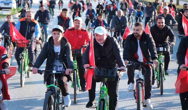 Çorum’da pedallar Cumhuriyet Bayramı için çevrildi