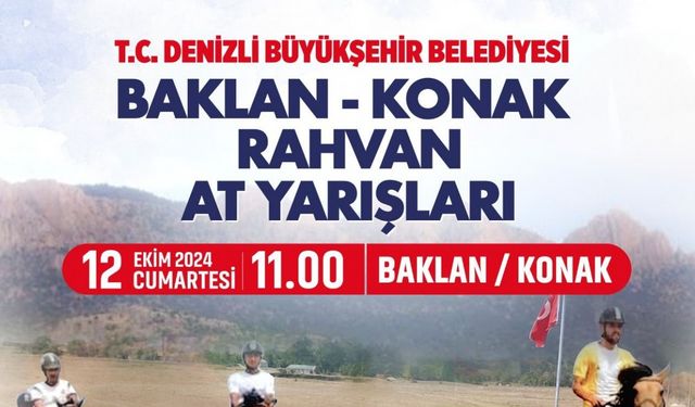 Denizli Büyükşehir ilk kez rahvan at yarışları heyecanını yaşatacak