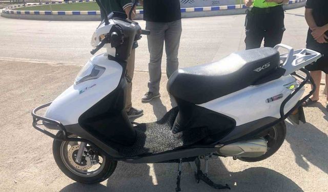 Devrilen motosikletin sürücüsü yaralandı