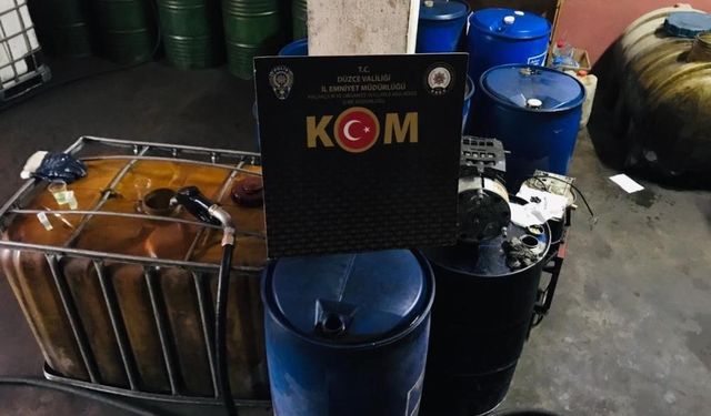 Düzce’de 4 bin litre kaçak akaryakıt ele geçirildi